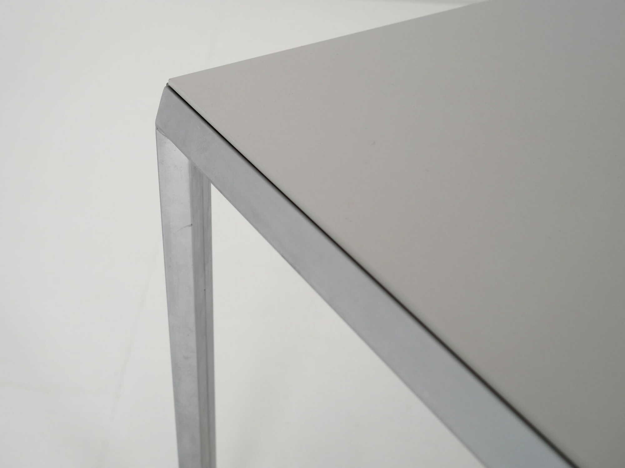 Vintage Table Aluminum Grey 1980s 7