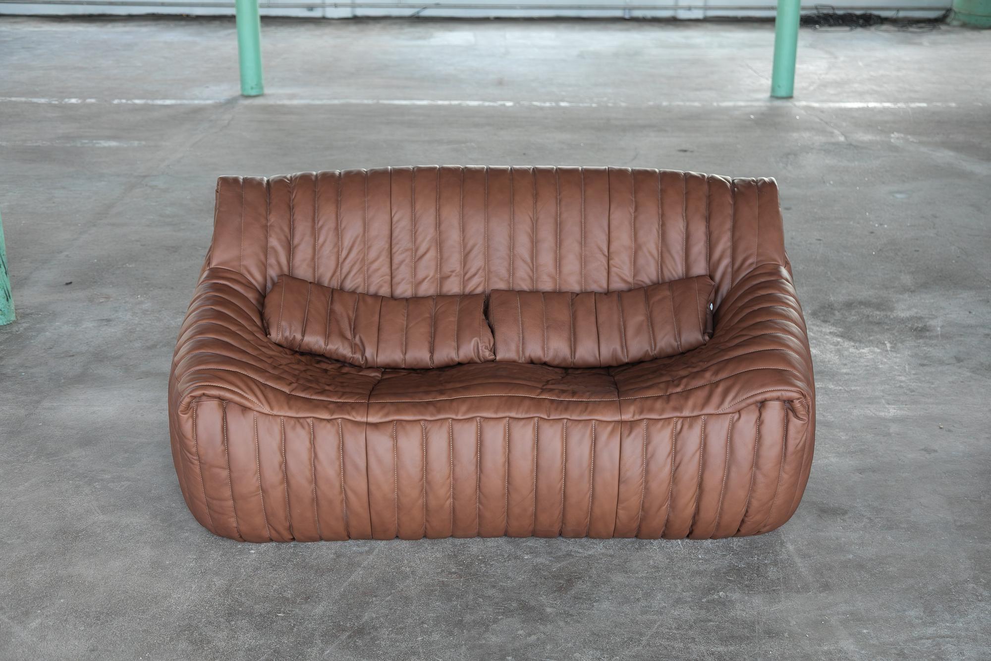 Sandra Sofa 2-Sitzer Glattleder Folk Brown 0