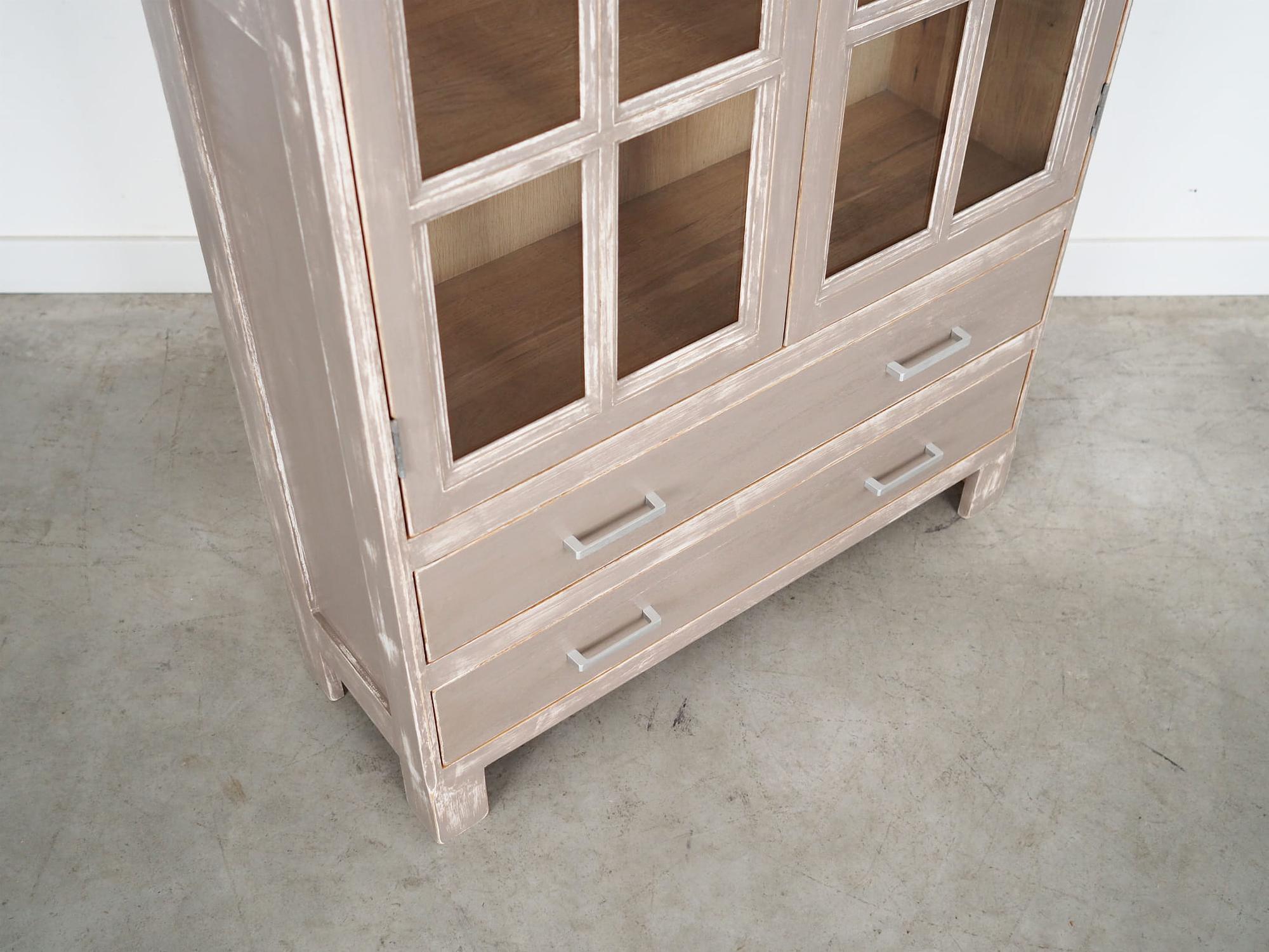 Display cabinet Oak 1980s 7