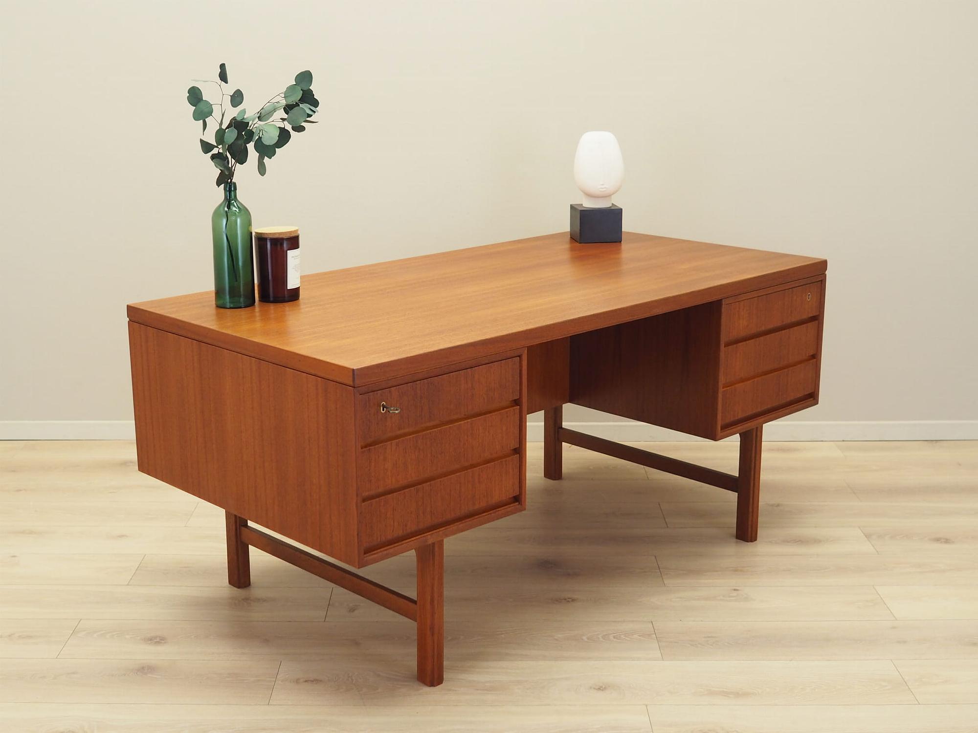 Schreibtisch Teakholz 1970er Jahre 5