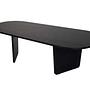 Oval Coffee Table Wood Black 6