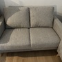 2x Sofa 2-Sitzer Leinen Holz Beige 1