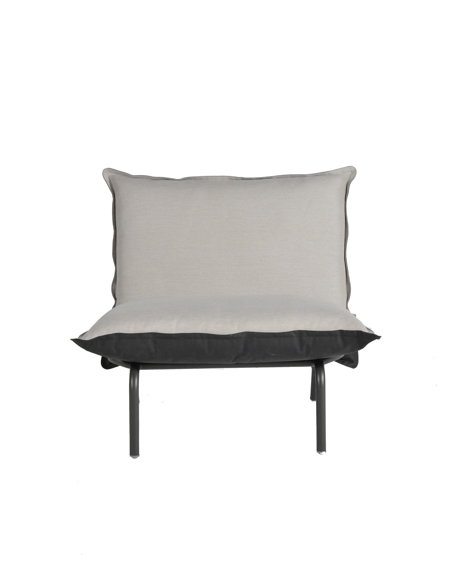 L28 Outdoor Lounge-Sessel mit wendbarem Kissen Anthrazit 0