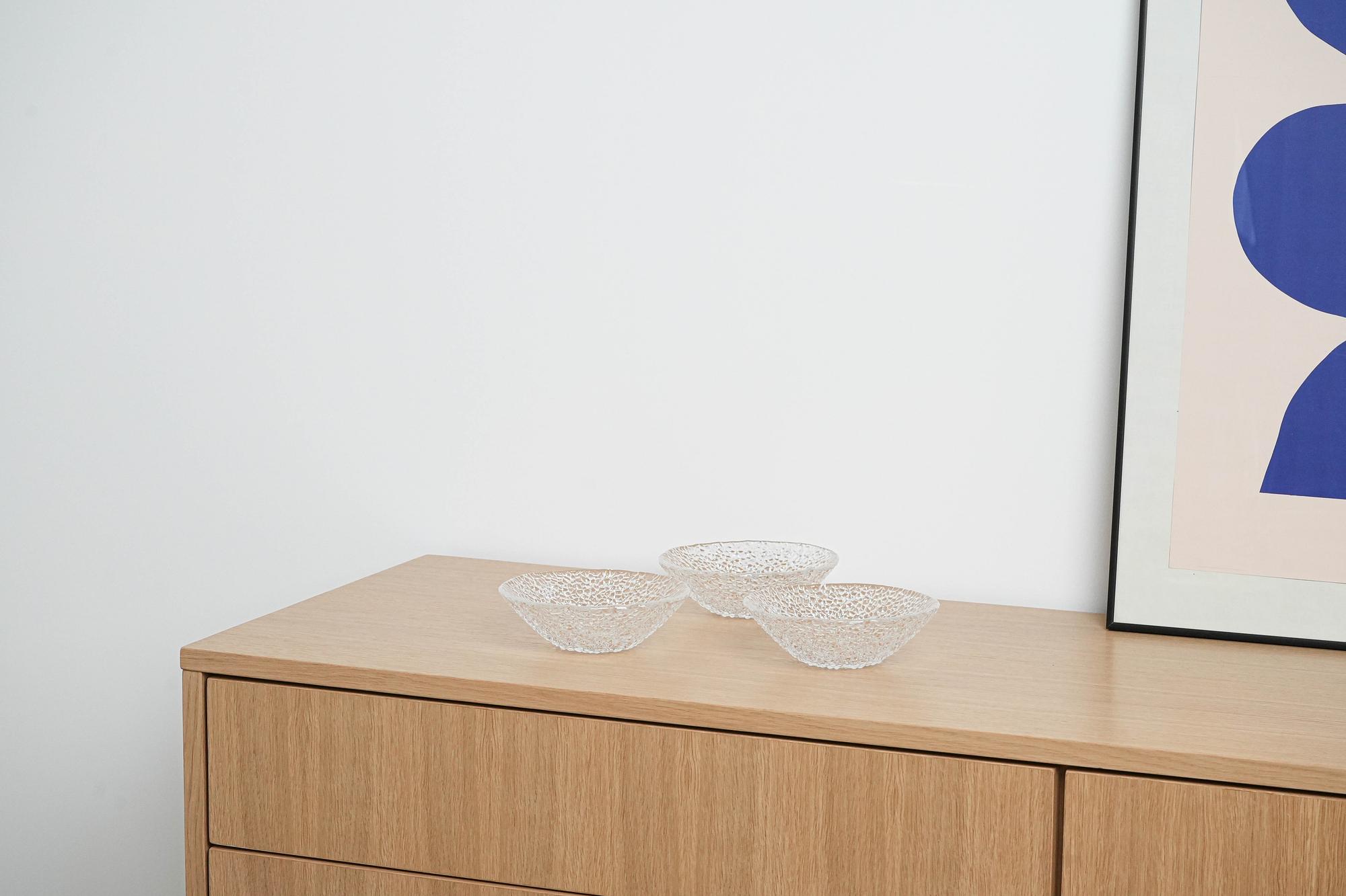 Glasschalen-Set Transparent 1970er Jahre 1