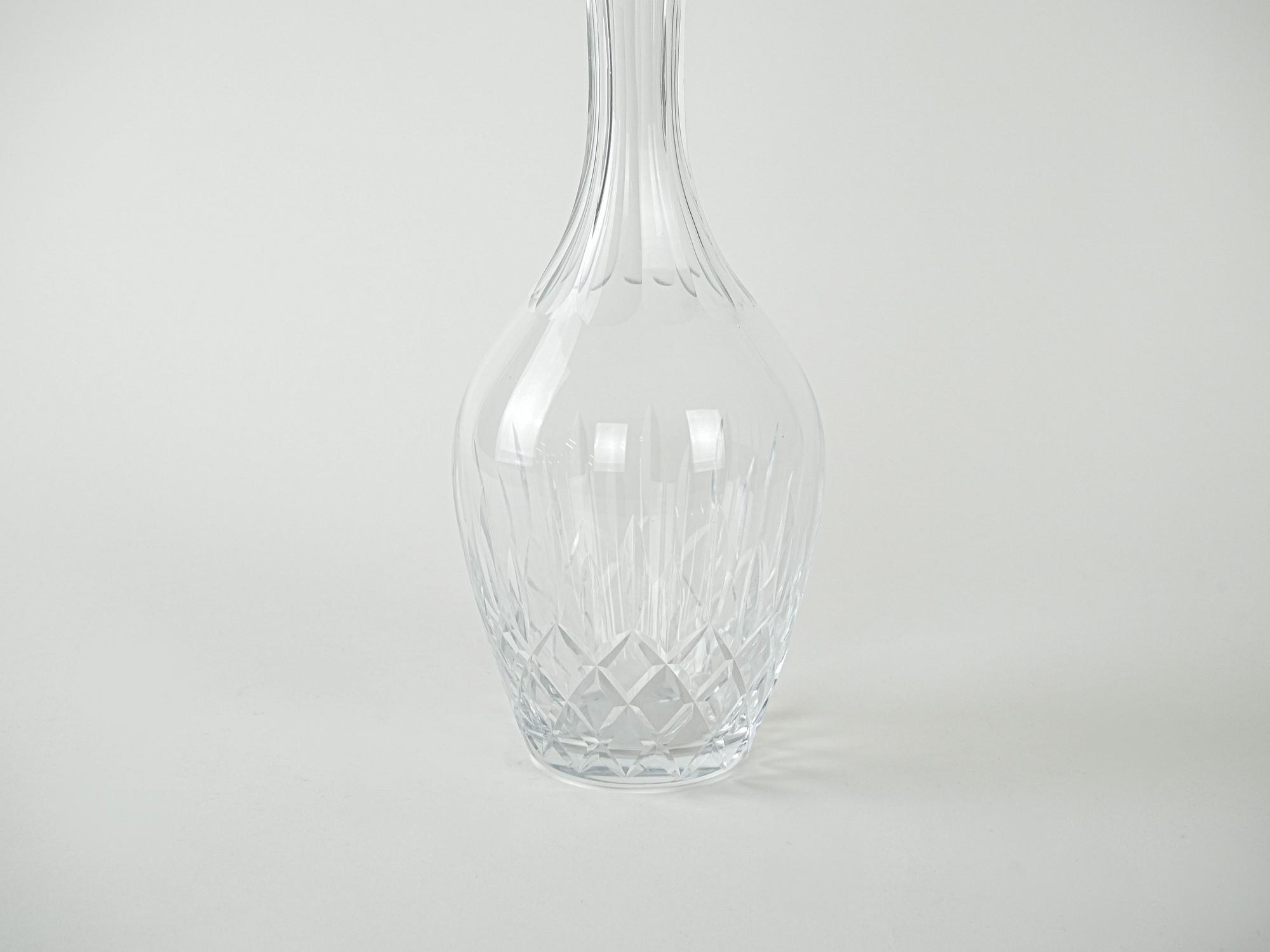 Crystal Carafe Transparent 1970s 4