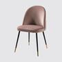 Upholstered chair velvet dusty pink 1