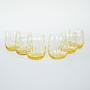 Glass Set 6-Piece Yellow Transparent 1970s 1