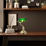 1-Flame Antique Table Lamp Acrylic Iron Green Gold 2