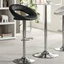 Bar stool faux leather black 6