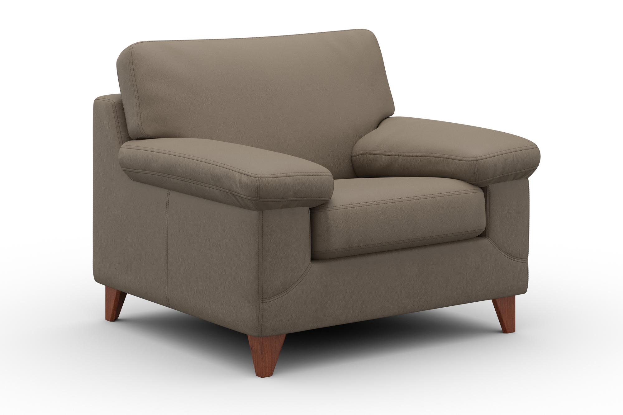 Diego Sessel Leder Grau 1