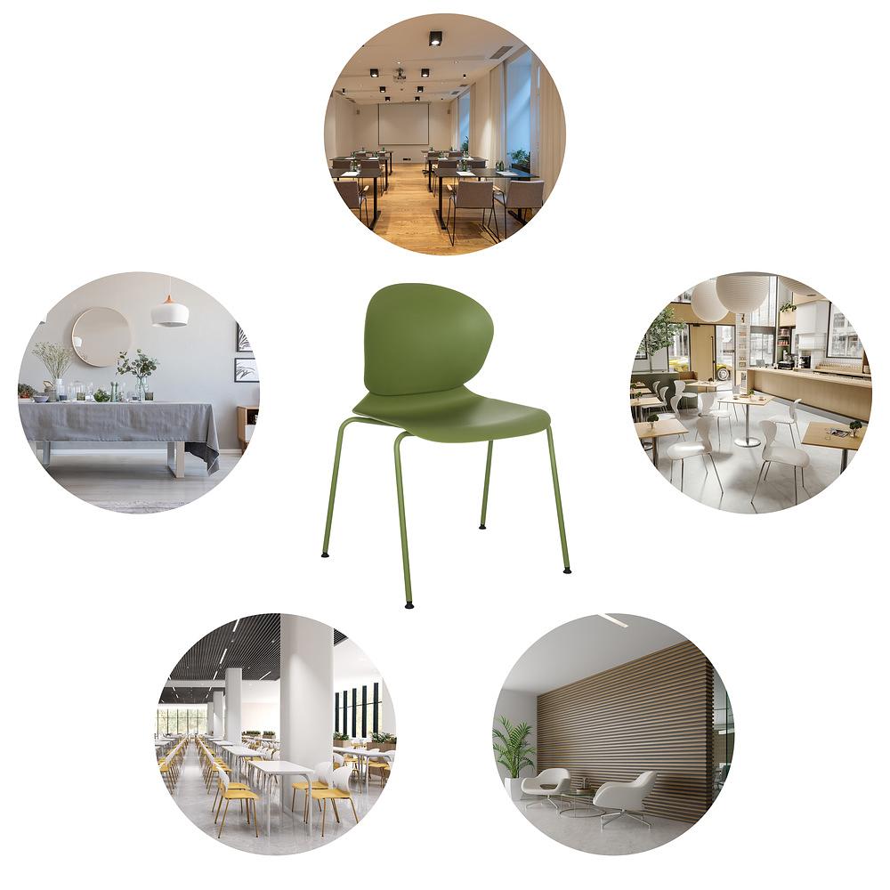 T36 VI Stackable chair Plastic Green 1