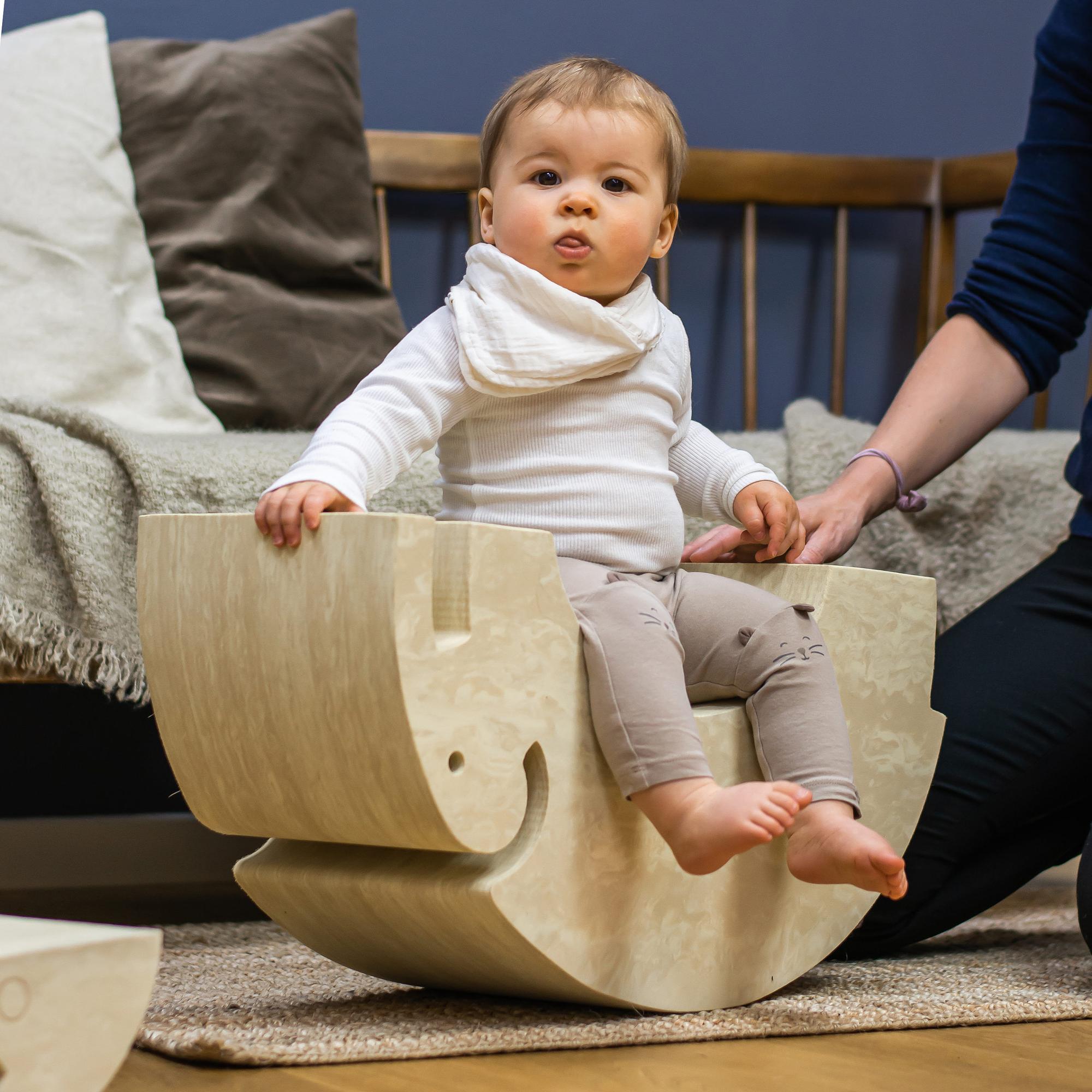 Elefant Großer Hocker Sand 3