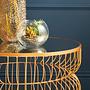 Avantis Gold Metalldrahtgestell Runder Beistelltisch
 0