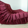Togo Sofa 3-seater velvet burgundy 5