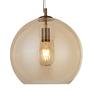 Pendant lamp Balls 1-light Steel Colored glass Amber 0