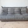 Togo Sofa 3-Sitzer Samt Silbergrau 1