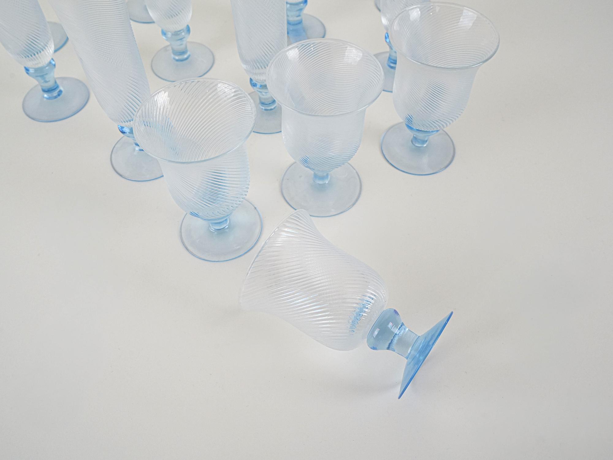 Glass tumbler set Transparent 1970s 4