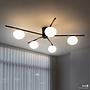 5-Light Rei Ceiling Lamp Iron Black 4
