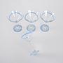 4x Martini Glasses Blue 5