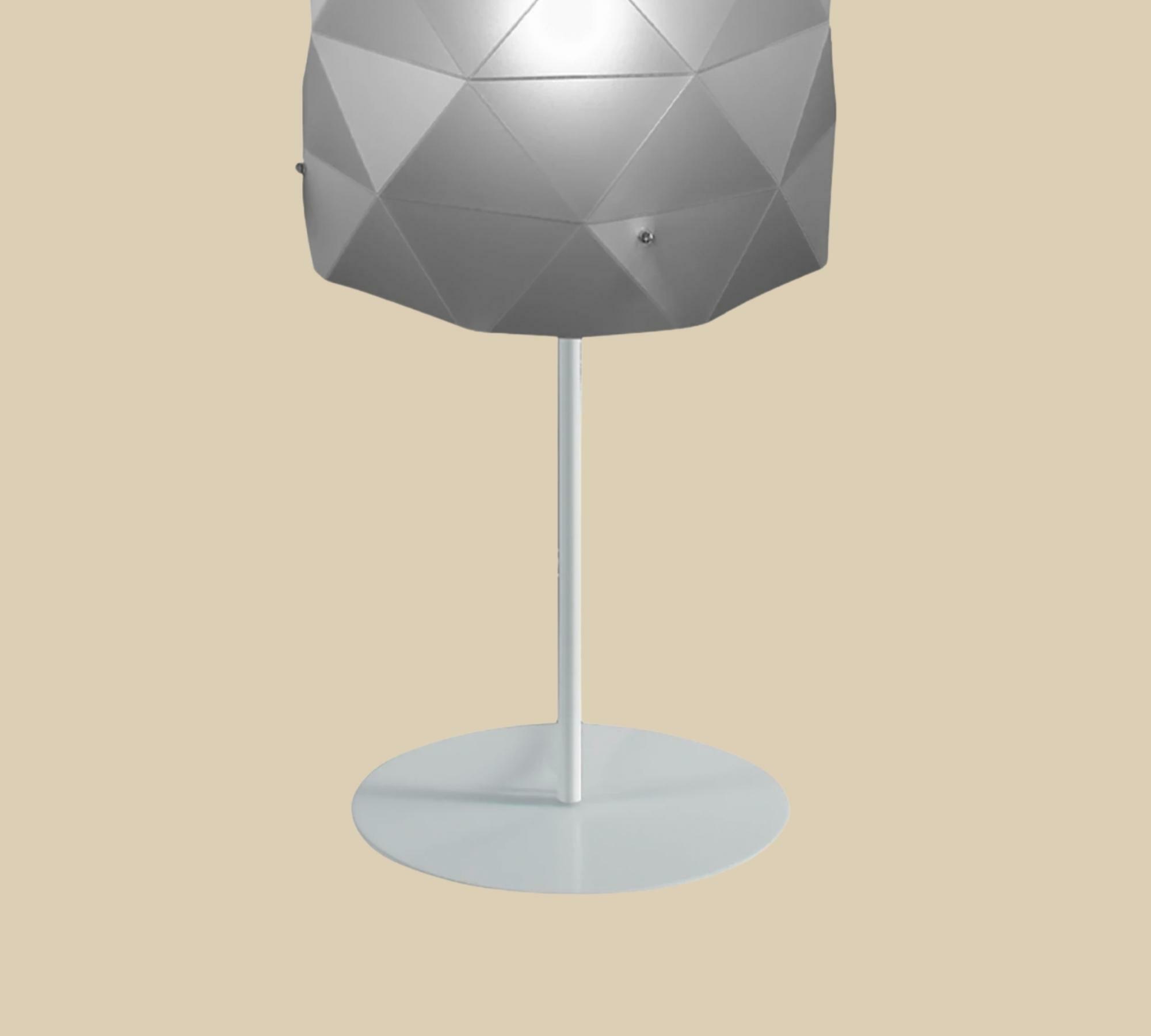 1-flammige Tischleuchte Kunststoff Silber 2