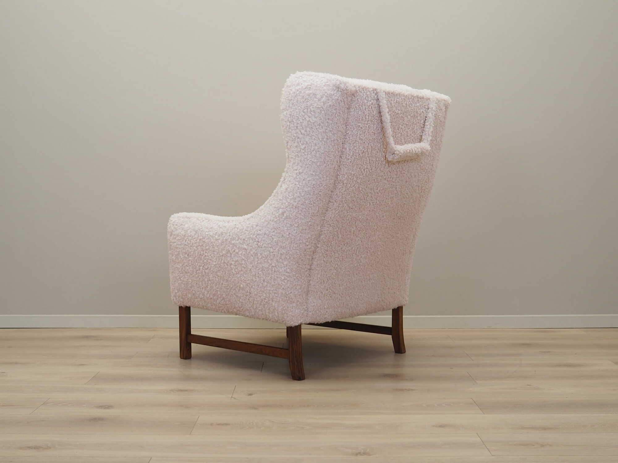 Chair Textile Wood Cream 1970s 4