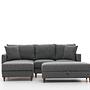 Eva Sofa Récamiere Links mit Hocker Grau 4