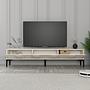 Lyon 42 TV Cabinet Wood Veneer Cream Black 2