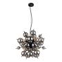 6-flame pendant lamp Udo colored glass iron black 4