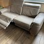 2-Sitzer Sofa mit Relaxfunktion Echtleder Beige 1