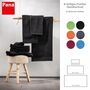 8-tlg. Frottier Handtuch-Set Schwarz Öko-Tex Standard 100 1