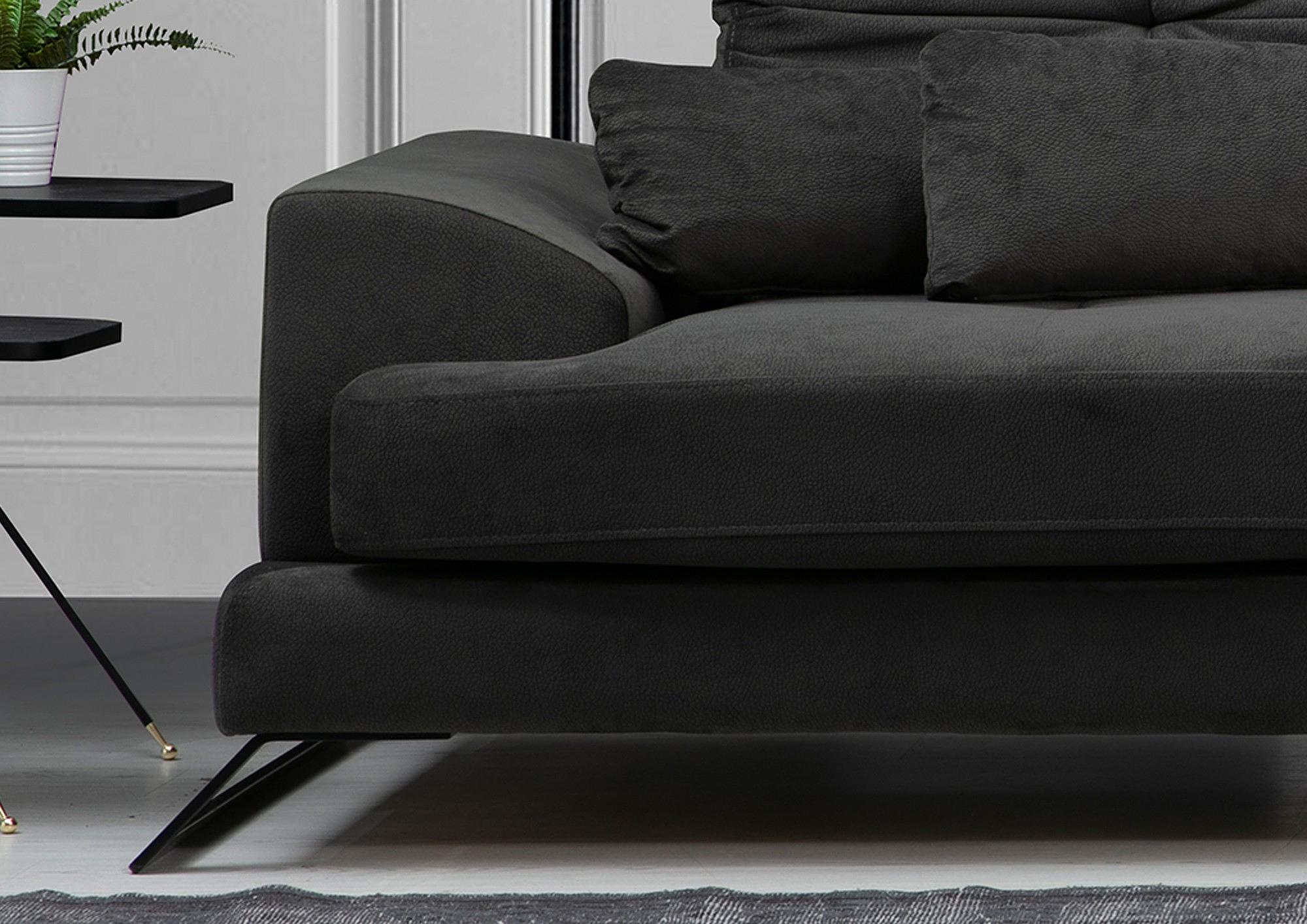 Frido Ecksofa Rechts Anthrazit 6