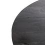 Ovale Tischplatte Mangoholz Schwarz 4