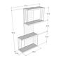 Destan Wall shelf Wood veneer Anthracite 2
