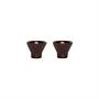 2x Yuka Egg Cup Ceramic Brown 0