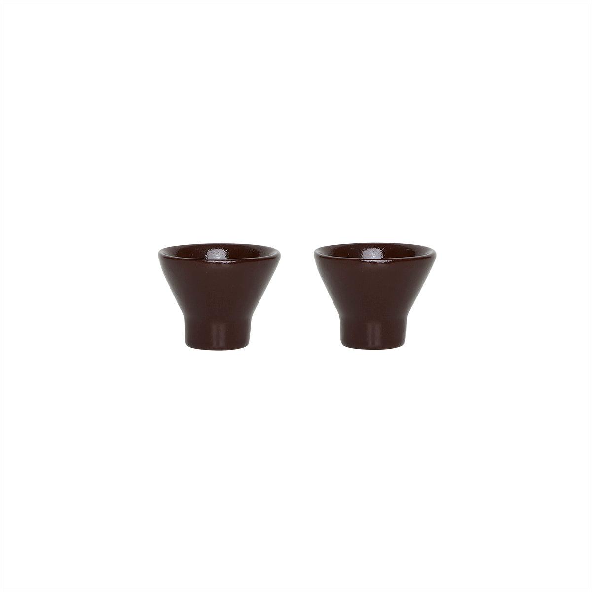 2x Yuka Egg Cup Ceramic Brown 0
