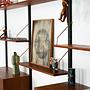 Module shelf teak brown 1960s 10