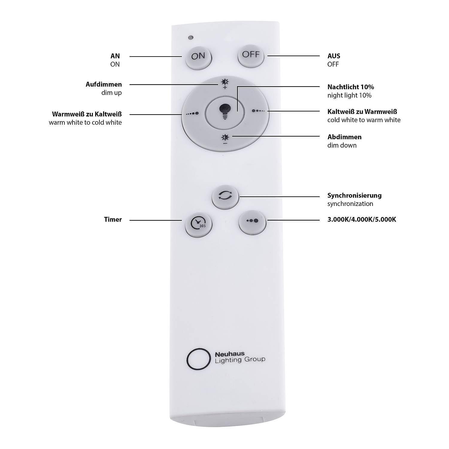 Frida II LED ceiling light acrylic glass 1-flame 1