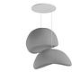 2-Flammig Wabi Sabi Plasterglows Pendelleuchte Beton Grau 1