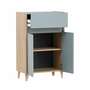 Unterschrank Holz Blau 3