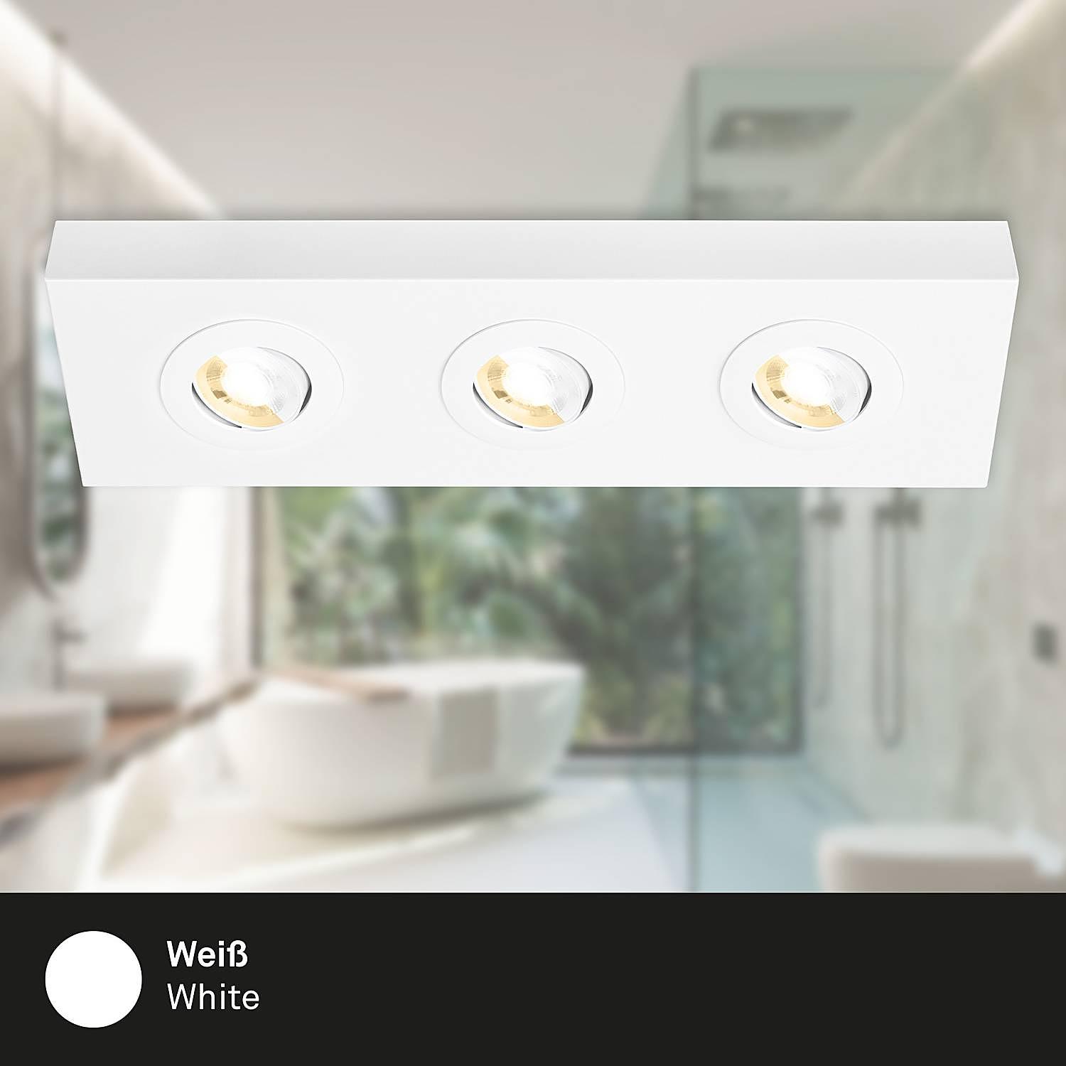 Morco LED-Deckenleuchte Aluminium Weiß 3-flammig 2