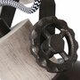Deckenleuchte 4-flammig Metall Holz Schwarz 2
