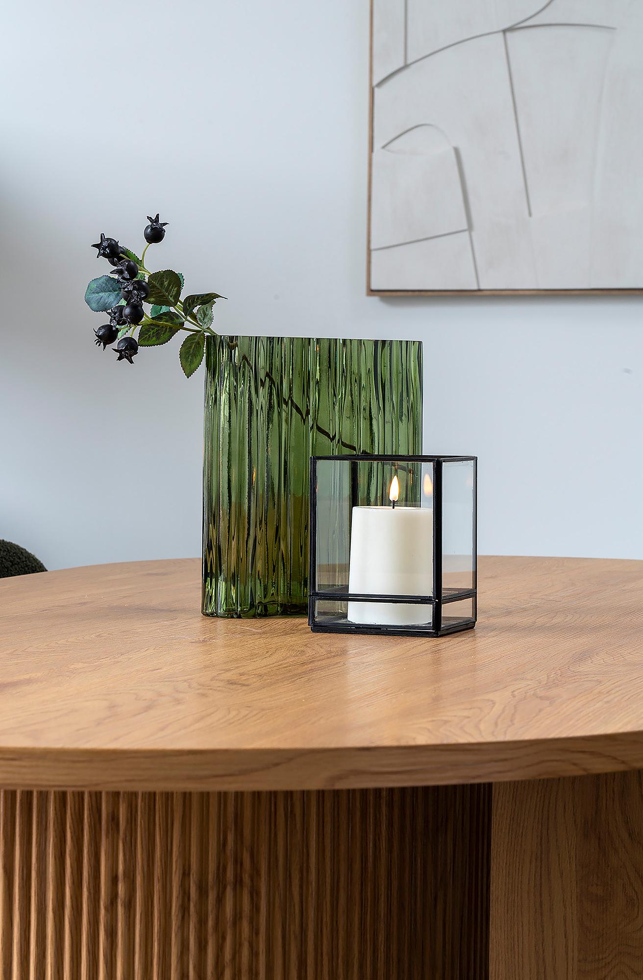 Shaca Vase Grün Farbglas 2