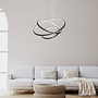 Ring-shaped LED pendant luminaire OUREA Black 9