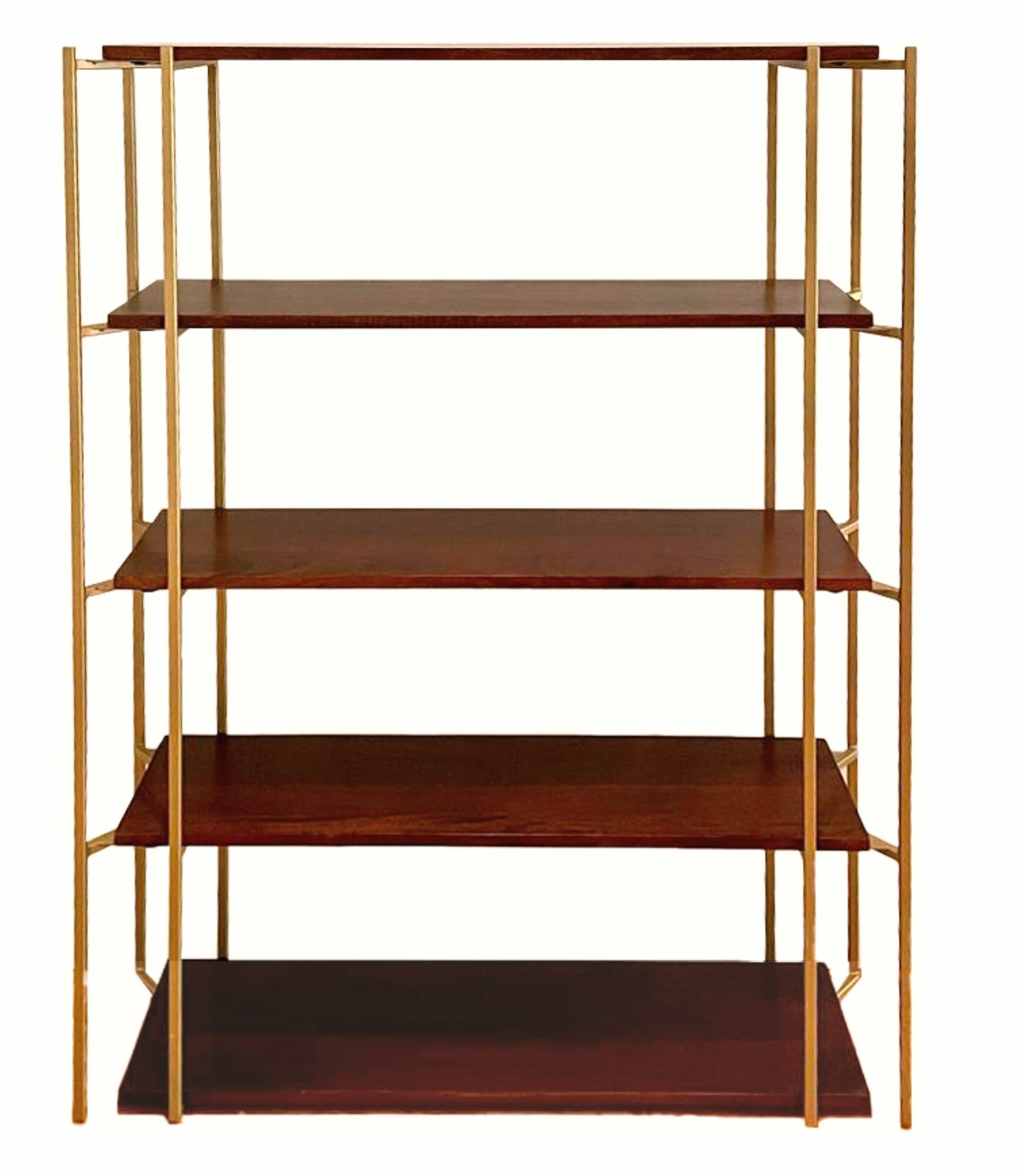 Khalida Bücherregal Mangoholz Messing Braun 0