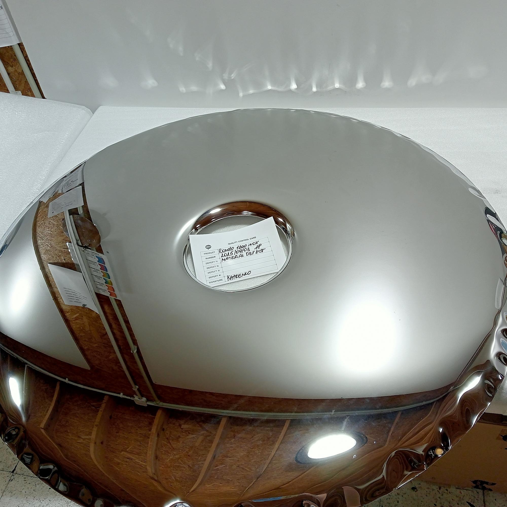 Rondo Spiegel 1200 Edelstahl Inox Poliert Silber 0