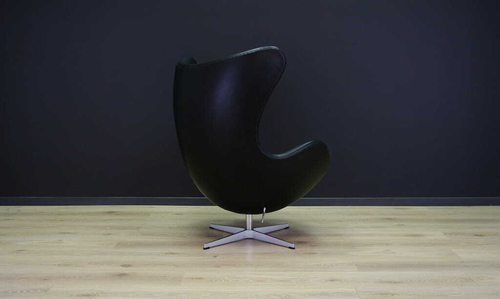 Egg Sessel Arne Jacobsen Leder Schwarz 9