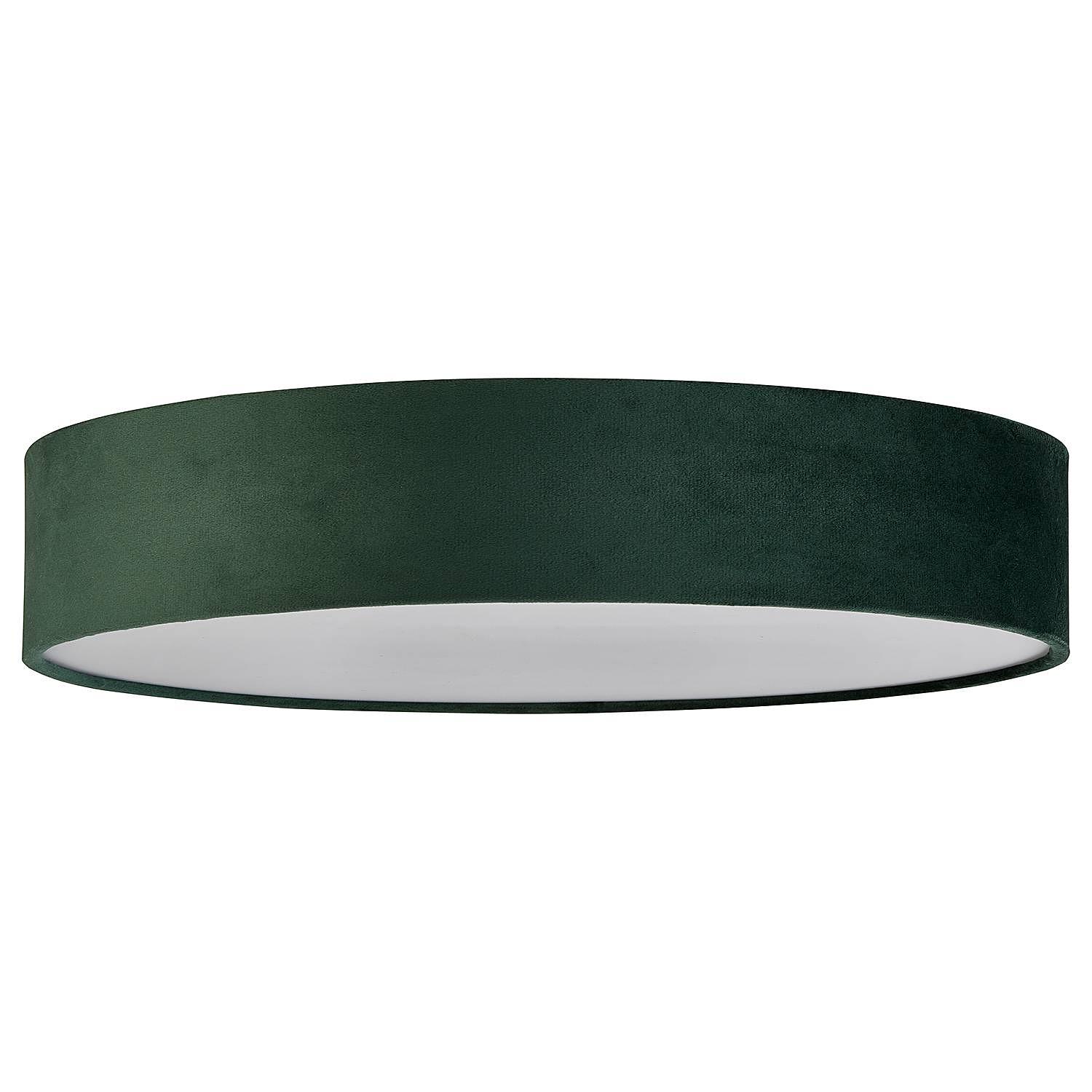 Ceiling light Drum velvet dark green Ø 50cm 3