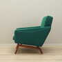 Vintage armchair velvet wood dark green 1970s 2
