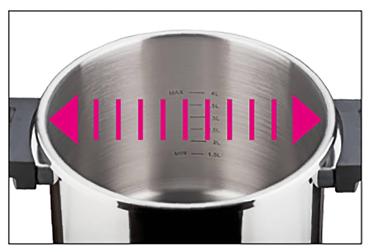 Easy Click Schnellkochtopf 2-teilig Edelstahl Silber 3