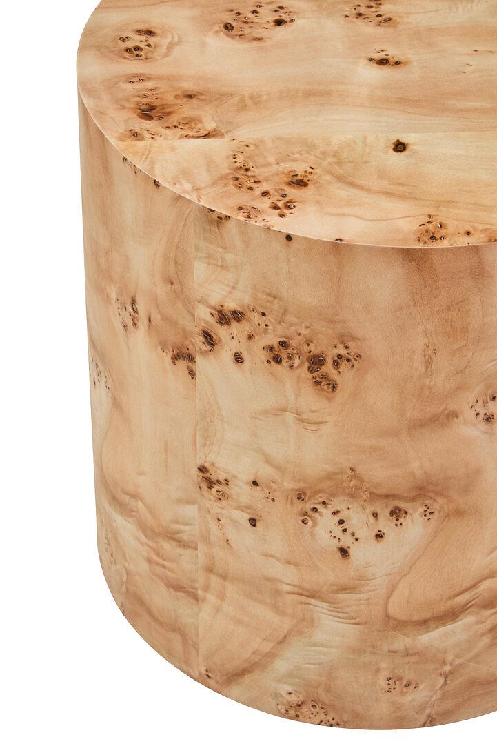 Mota Round Side Table Burl Wood 3
